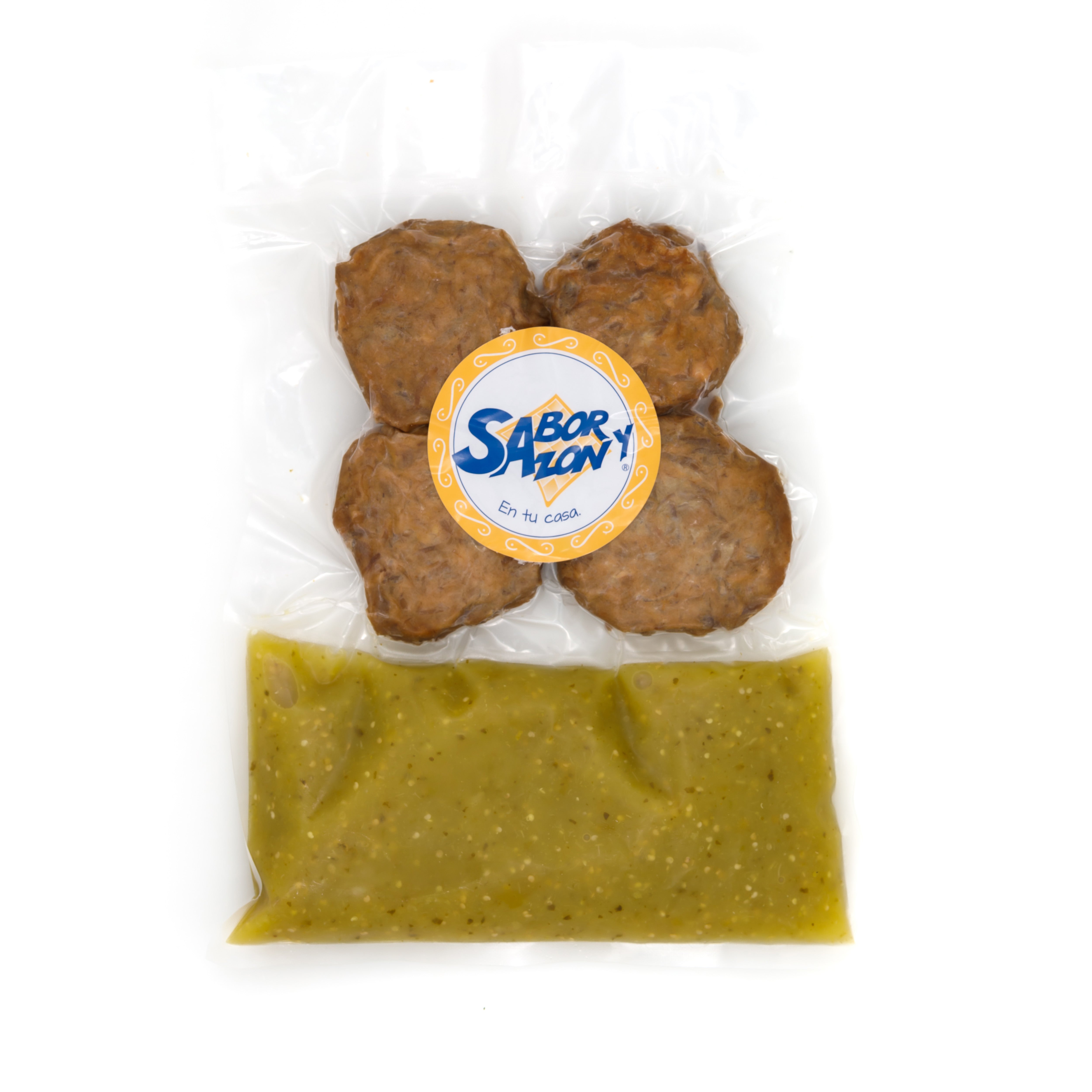 Tortas De Res En Salsa Verde - Para dos personas